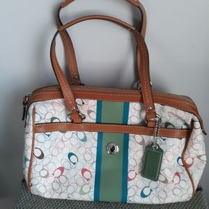 Authentic Coach Monogram Handbag